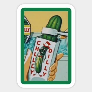 Chilly Dilly Pickle Shirt Sticker